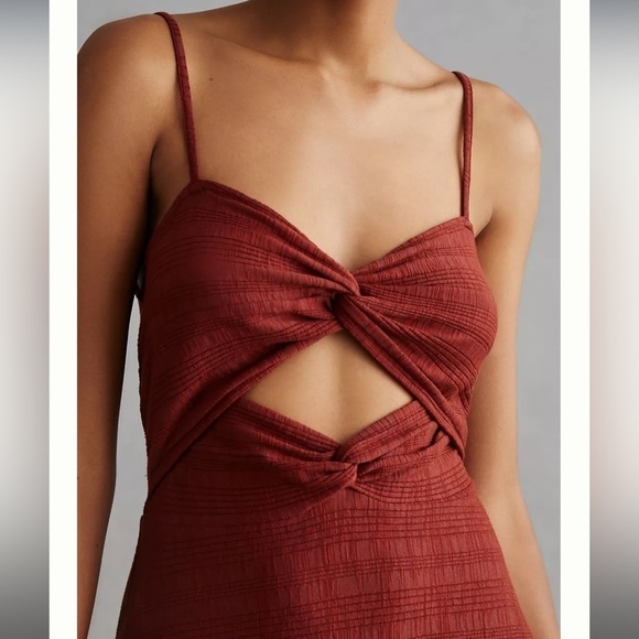 NWT‎ By Anthropologie Strappy Cutout Mini Dress - Picture 4 of 10